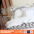 Custom Screen Printed embroidered Bedding Comforter Set Used Hotel bed sheet, hotel bed linen, 5 start hotel bed sheet